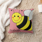 Coussin Mignon gaffez l'abeille personnalisée (Couverture)