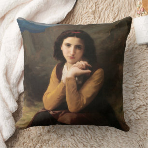 Coussin Mignon Innocence d'une adolescente, Bouguereau