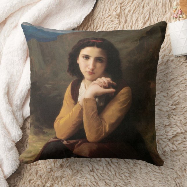 Coussin Mignon Innocence d'une adolescente, Bouguereau (Couverture)