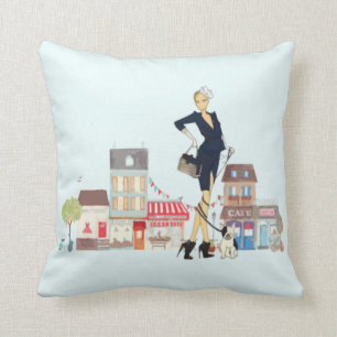 Coussin Mignon "j'aime faire des emplettes "