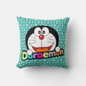 Coussin Mignon Kawaii Doraemon Anime Noir (Recto)