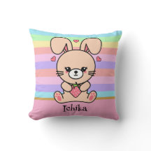 Mignon Lapin Kawaii Pastel Rayé