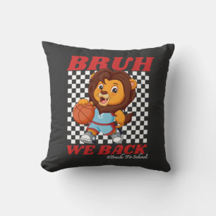 Coussin Mignon Lion de Basket BRUH NOUS REVOICI De Retour