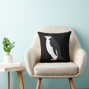 Coussin Mignon Manchot à Collier Drôle Animal d'amour Anta