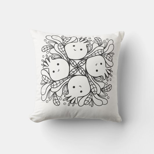 Coussin Mignon Mandala Kawaii (Recto)