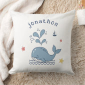 Coussin Mignon motif baleine et vagues ID1251 (Couverture)