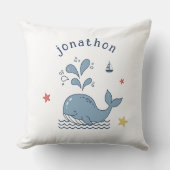 Coussin Mignon motif baleine et vagues ID1251 (Recto)