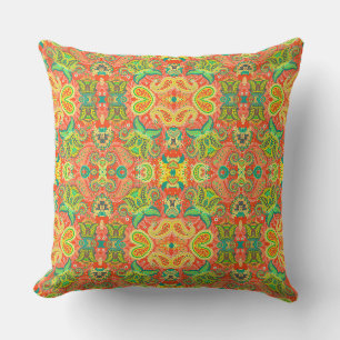 Coussin Mignon motif paisley sans couture coloré