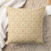 Coussin Mignon ours en peluche au cookie en patchwork miel (Couverture)