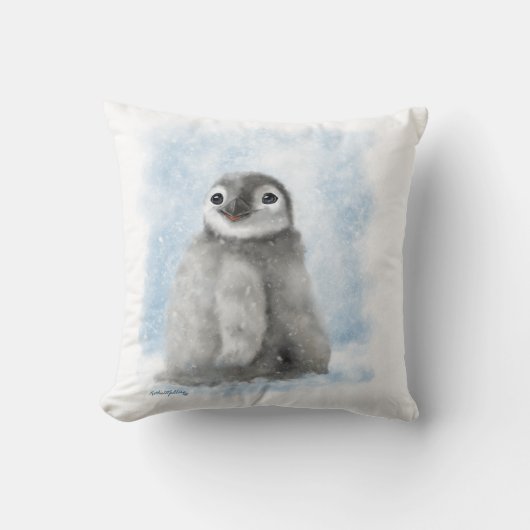 Coussin Mignon poussin de pingouin dans le dessin animé d (Recto)