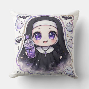 Coussin Mignon Thérèse Galaxie Boba Tea Kawaii Halloween