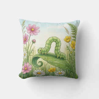 Coussin Mignon ver chenille minuscules insectes 