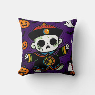 Coussin Mignon Zombie Chinois Halloween 