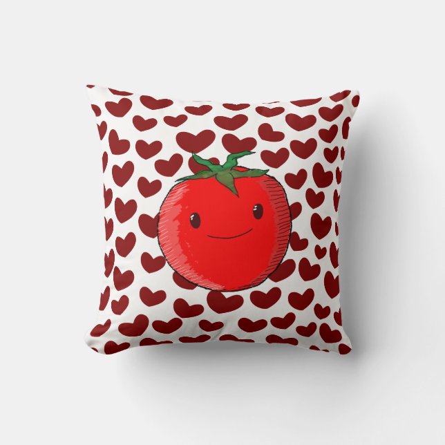 Coussin Mignonette Cartoon Tomato Lover (Recto)