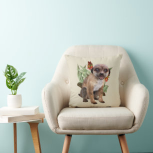 Coussin Mignonne Art de la Faune de Suricate et Aloès en F