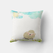 Coussin Mignonne bébé garçon ou fille agneau pastel pépini (Verso)