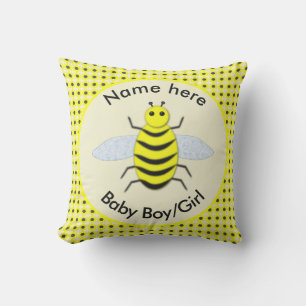 Coussin Mignonne bébé jaune Abee Genre Révéler Neutre Pers