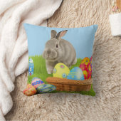 Coussin Mignonne Bunnyfor Pâques pour une humeur positive (Couverture)
