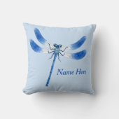 Coussin Mignonne comme une libellule bleue de bug Jeter l' (Recto)