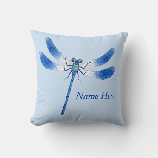 Coussin Mignonne comme une libellule bleue de bug Jeter l' (Recto)