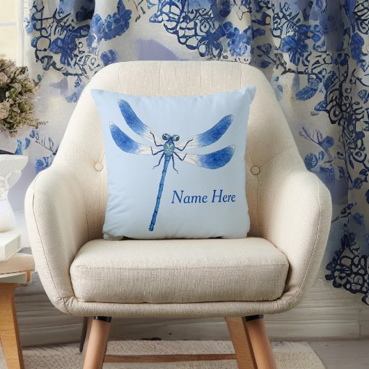 Coussin Mignonne comme une libellule bleue de bug Jeter l'