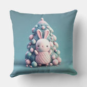 Coussin Mignonne, drôle, lapin, style kawaii (Verso)