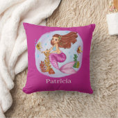 Coussin mignonne filles imaginaire sirène ajouter nom Thro (Couverture)