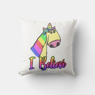 Coussin Mignonne Je Crois Drôle Rainbow Unicorn Cartoon