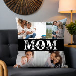 Coussin Mignonne JE T'AIME MOM Fête des Mères Photo<br><div class="desc">Cute I Love You Mom Mother's Day Photo Throw Pillow présente quatre de vos photos préférées avec le texte "I love you Mom" dans la typographie blanche moderne. Conçu par ©Evco Studio www.zazzle.com/store/evcostudio</div>