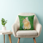 Coussin Mignonne Lapin Faune assis dans l'herbe (Chaise)