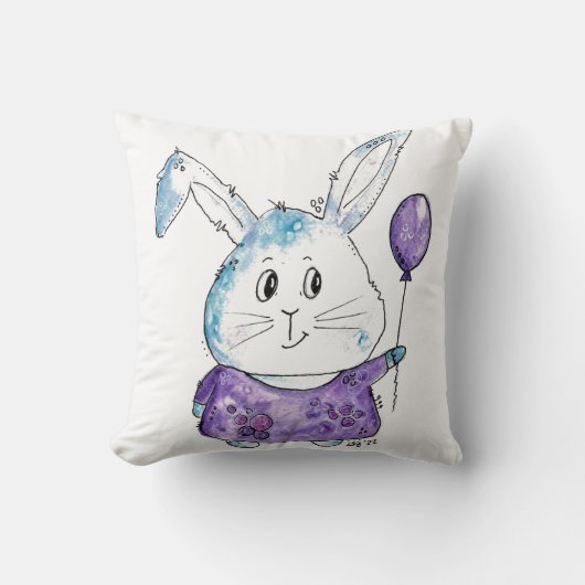 Coussin Mignonne lapin Whimsical Petit (Recto)