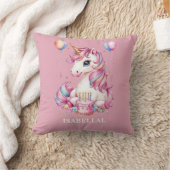 Coussin mignonne licorne magique princesse fille anniversa (Couverture)