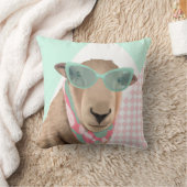 Coussin Mignonne Mouton Avec Lunettes (Couverture)