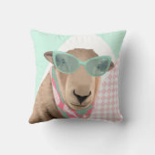 Coussin Mignonne Mouton Avec Lunettes (Verso)