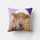 Coussin Mignonne Mouton Avec Lunettes (Verso)