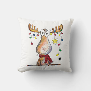 Coussin Mignonne orignal de Noël
