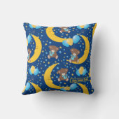 Coussin Mignonne ours en peluche assis sur le Motif de la (Verso)