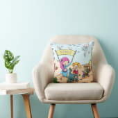 Coussin Mignonne sirène de fille personnalisée (Chaise)