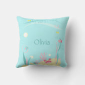 Coussin Mignonne Sirène Plongée sous l'Oreiller de mer (Verso)