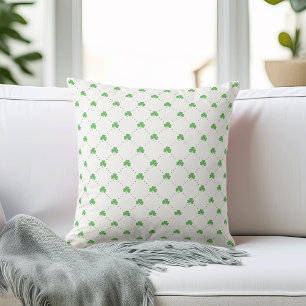 Coussin Mignonne St Patrick's Day Motif Shamrock vert