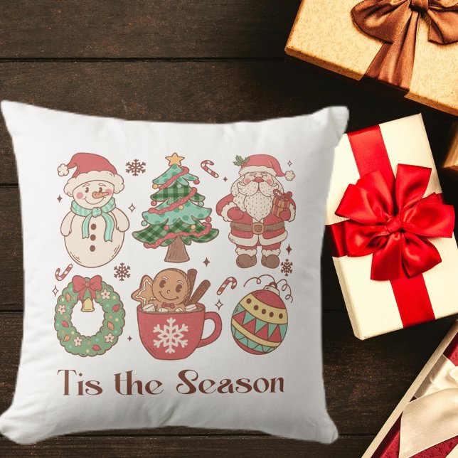 Coussin Mignonne Tis Season Noël (Créateur téléchargé)