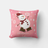 Coussin Mignonne Xmas personnalisé Snowman (Recto)