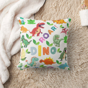 Coussin Mignonnes sortes de Dinosaures sans joint
