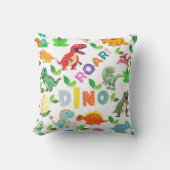 Coussin Mignonnes sortes de Dinosaures sans joint (Recto)