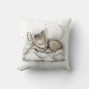 Coussin Mignons Animaux Bébés à l'Aquarelle Endormis sur d
