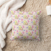 Coussin Mignons chatons Kawaii Rose pastel déco jeté P (Couverture)