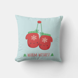 Coussin Mignons gants de souhaits chaleureux Décor de cham