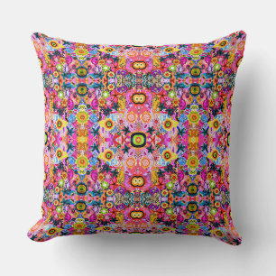Coussin Mignons insectes de la nature abstraits colorés