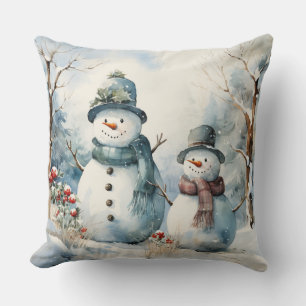 Coussin Mignons neigeurs de Noël