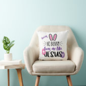 Coussin Mignons oeufs de lapin de Pâques Jésus M'aime Pers (Chaise)